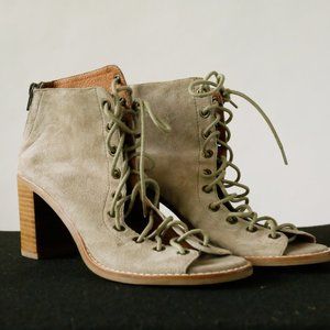 Jeffrey Campbell Suede Lace Up Heels 8